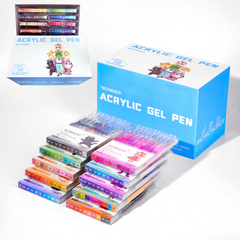 10/100 Colors Acrylic Gel Pens for Drawing, 1.0mm Fine Point Acrylic Ink Pen