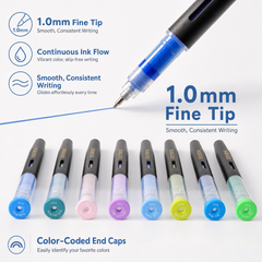 6 Pcs Glitter & Highlighting Gel Pen Set (1.0mm) - Large Ink Capacity Shimmering Pens for Painting, Writing, DIY Crafts