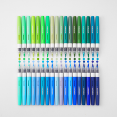 36 Colors Cool Tone Acrylic Paint Pens, Brush Tip, 2.5g Large Capacity, Auto Ink System