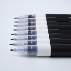 4-Pack Black Brush Sign Pens - Direct Liquid Ink System for Smooth Hand Lettering, Bullet Journaling, Drawing, and Art Supplies
